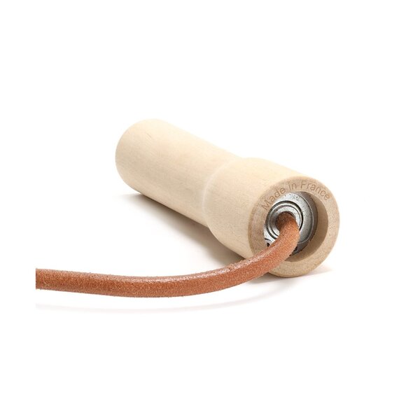 HERMES Paris wood handle and leather jumping rope - Picture 3 of 4